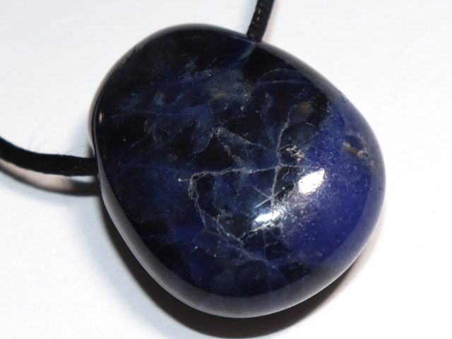 sodalite with cord or silver 925