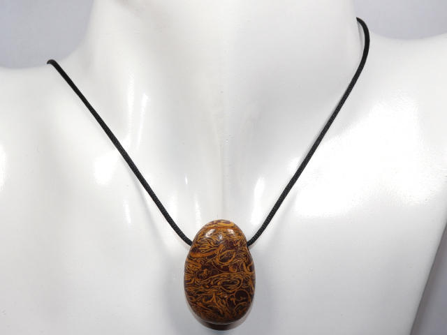 Preview: snake jasper with cord or silver 925