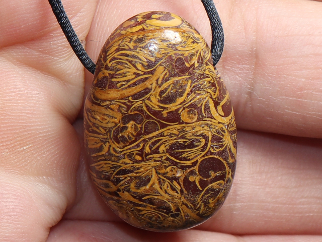 snake jasper with cord or silver 925