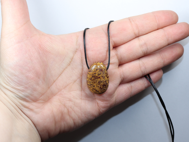snake jasper with cord or silver 925