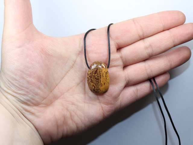 snake jasper with cord or silver 925