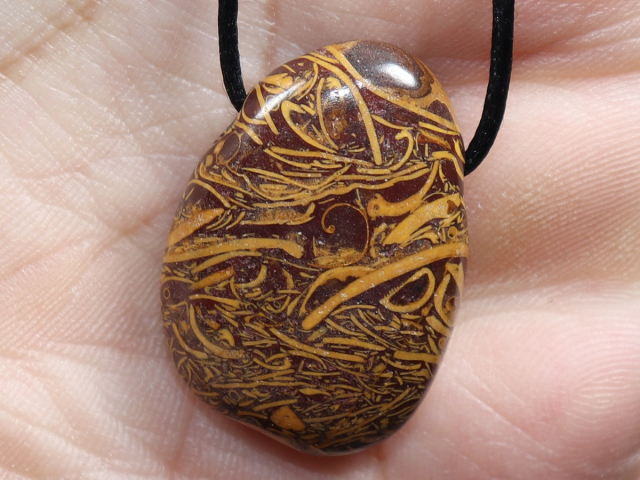 snake jasper with cord or silver 925