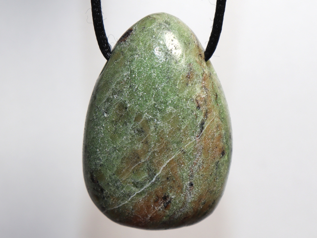 green opal with cord or silver 925