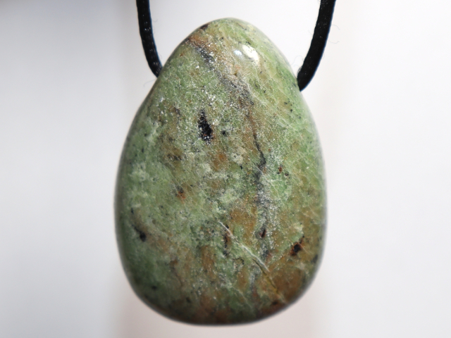 Preview: green opal with cord or silver 925