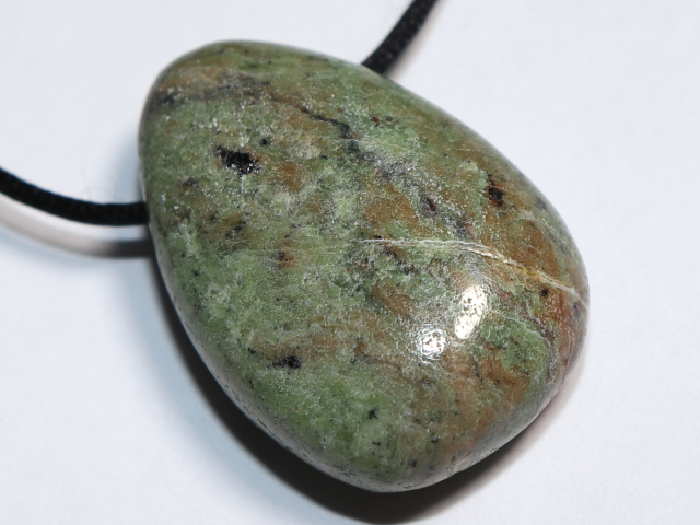 green opal with cord or silver 925