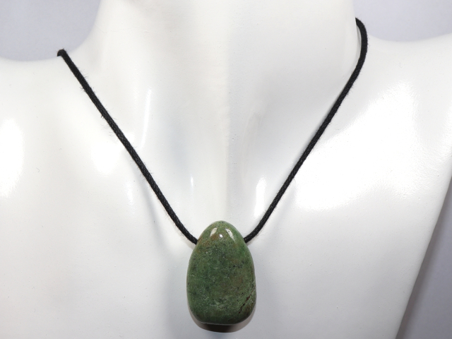 Preview: green opal with cord or silver 925