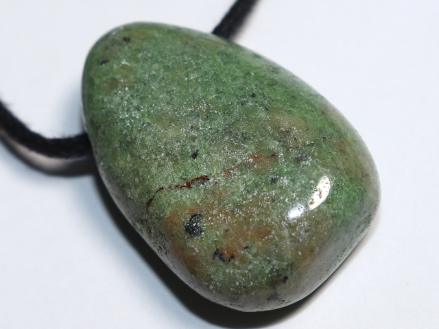 green opal with cord or silver 925