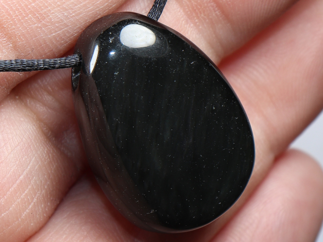 Regenbogenobsidian mit Band oder Silber 925