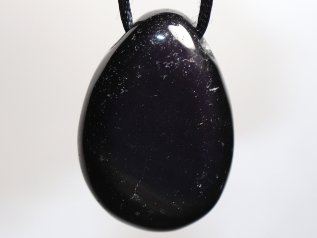Preview: rainbow obsidian with cord or silver 925