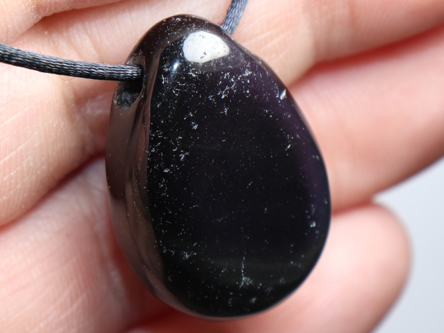Regenbogenobsidian mit Band oder Silber 925