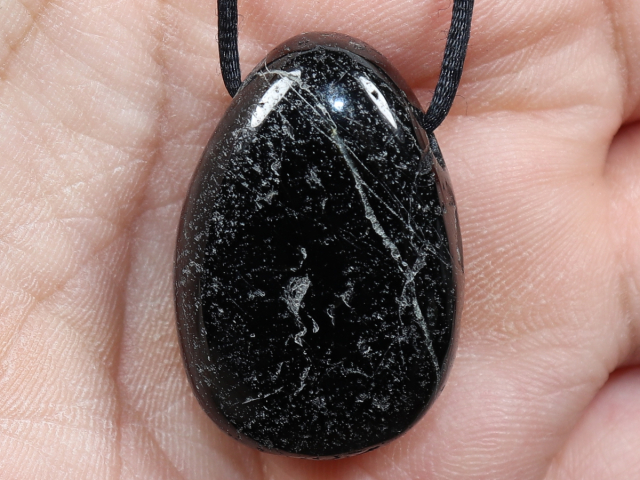 black tourmaline (Schorl) with cord or silver 925