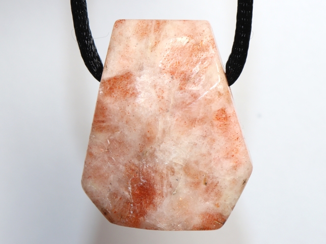 sunstone with cord or silver 925