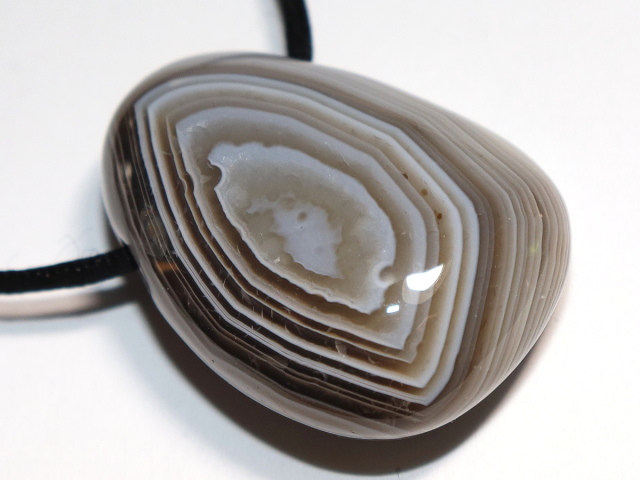 Preview: Botswana agate with cord or silver 925