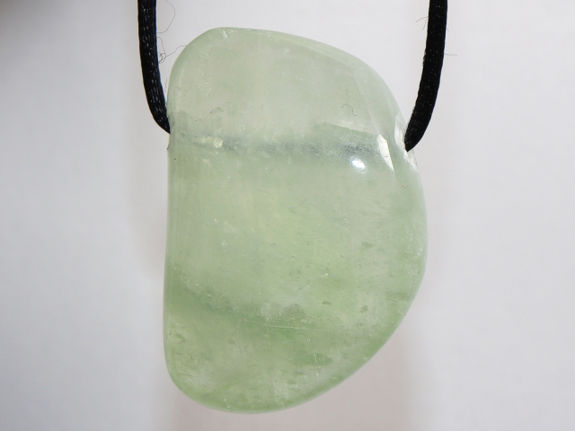 Preview: green calcite with cord or silver 925