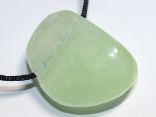 green calcite with cord or silver 925