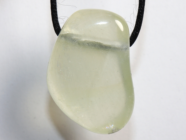 Preview: green calcite with cord or silver 925