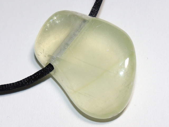 green calcite with cord or silver 925