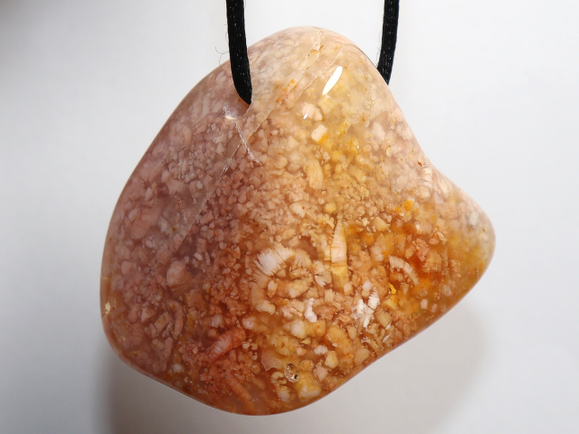 moss agate with cord or silver 925