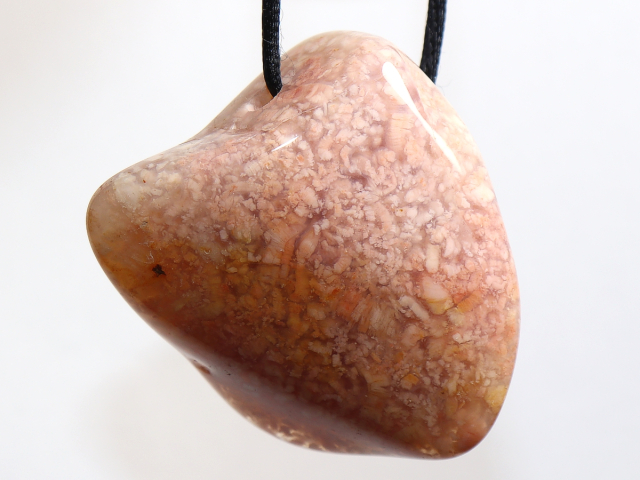 Preview: moss agate with cord or silver 925