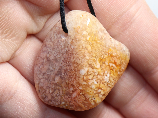 moss agate with cord or silver 925