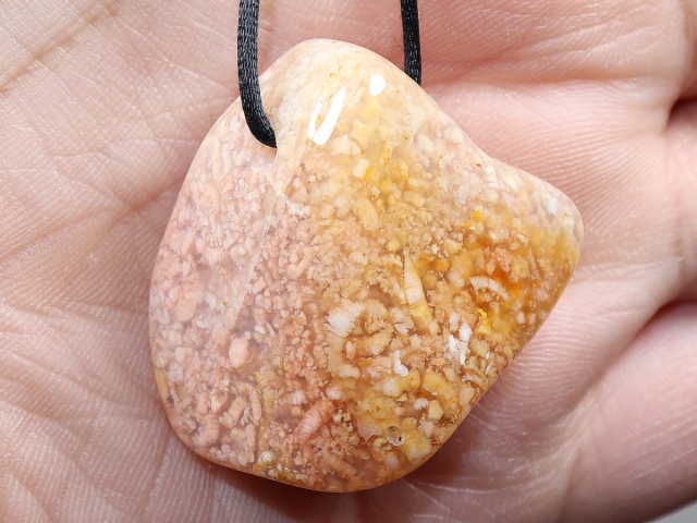 moss agate with cord or silver 925