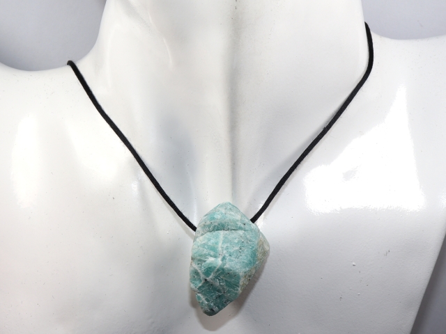 amazonite with cord or silver 925