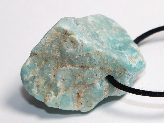amazonite with cord or silver 925