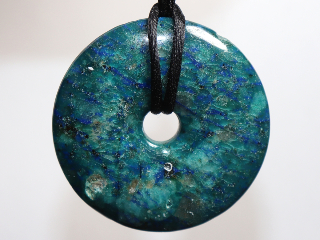 chrysocolla-lapis with cord