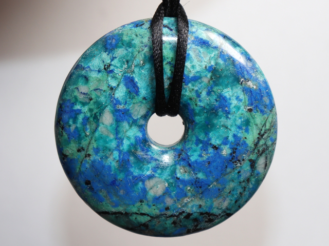 chrysocolla-lapis with cord