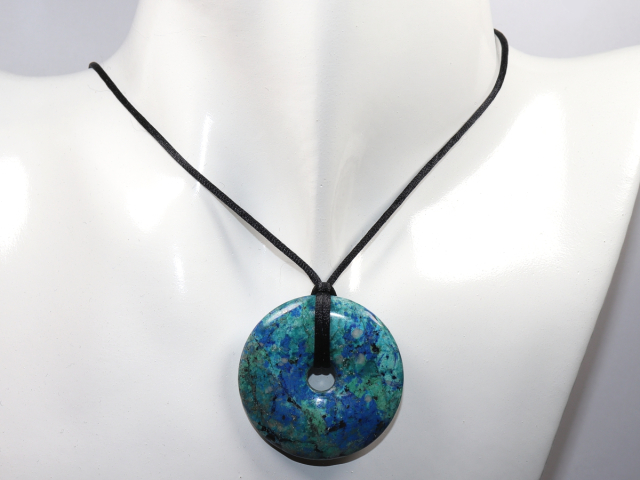chrysocolla-lapis with cord