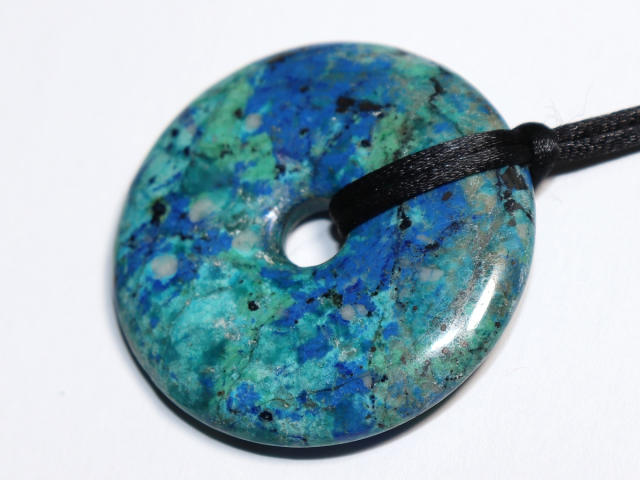 chrysocolla-lapis with cord