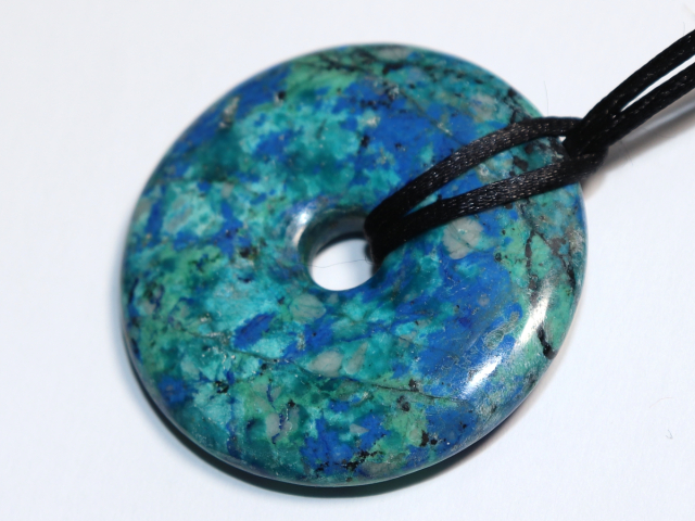 chrysocolla-lapis with cord