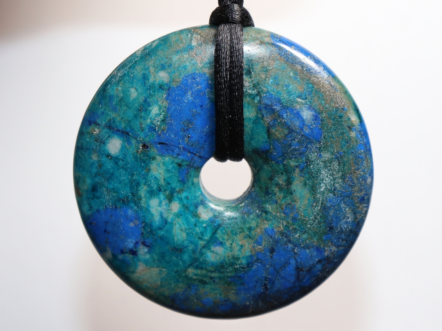 chrysocolla-lapis with cord
