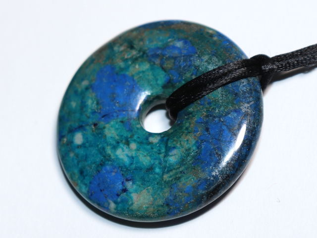 chrysocolla-lapis with cord