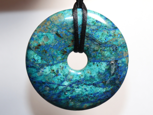 chrysocolla-lapis with cord