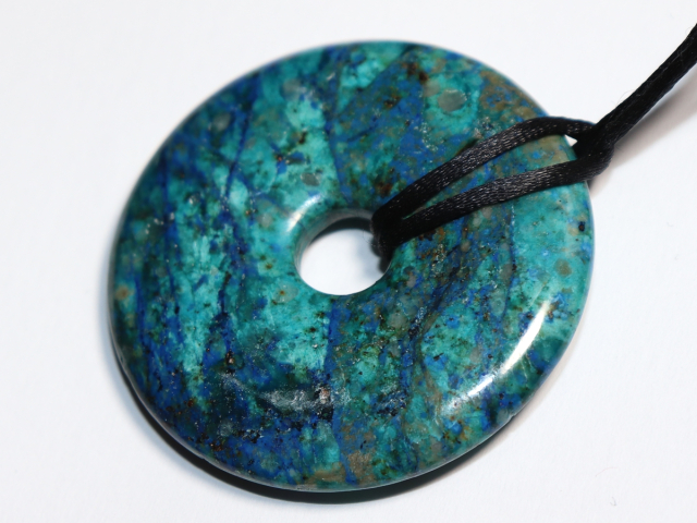 chrysocolla-lapis with cord