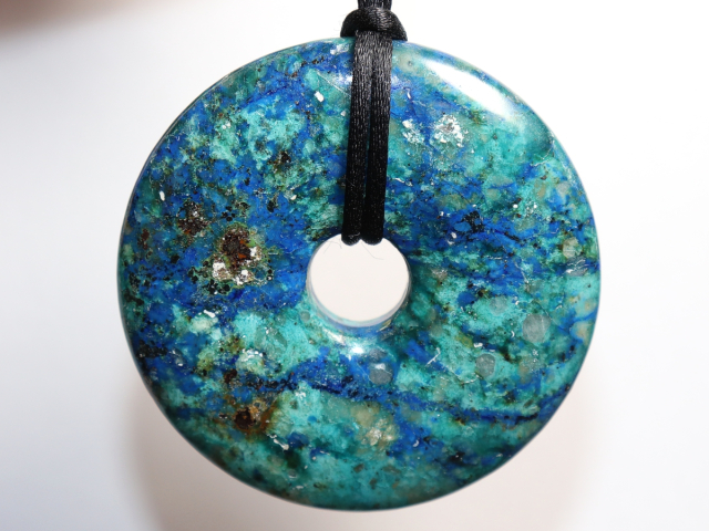 chrysocolla-lapis with cord