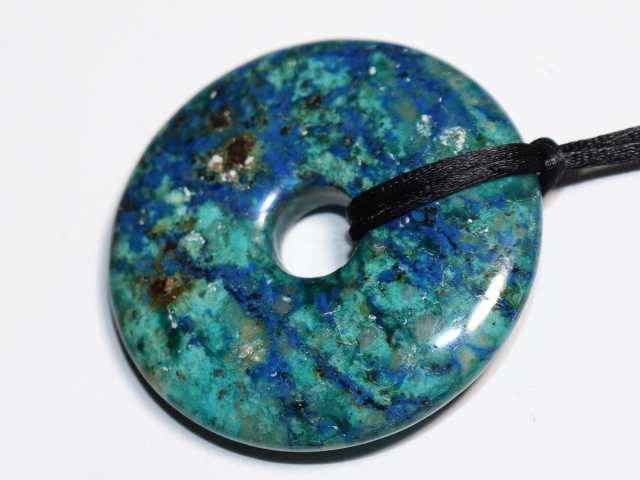 chrysocolla-lapis with cord