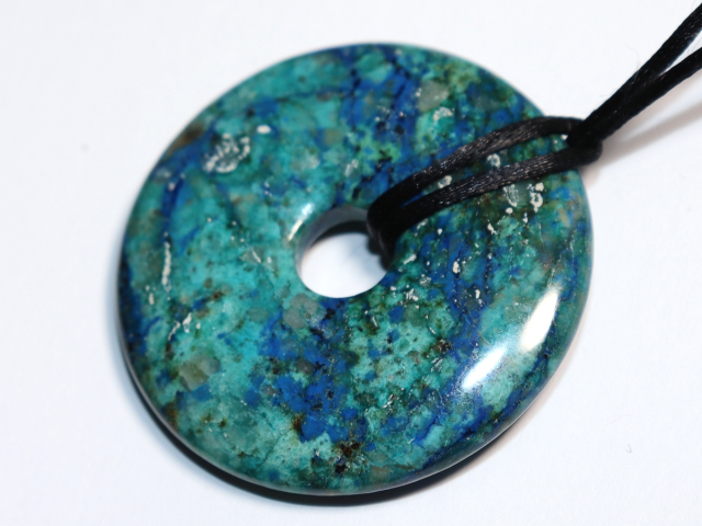 chrysocolla-lapis with cord