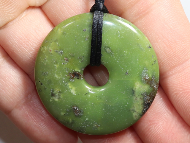 chrysoprase with cord