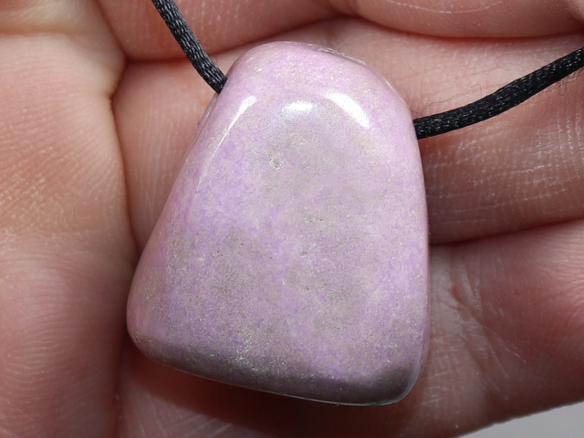 phosphosiderite with cord or silver 925