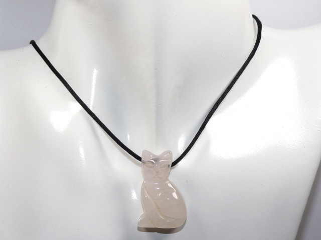 Preview: Rosenquarz mit Band oder Silber 925