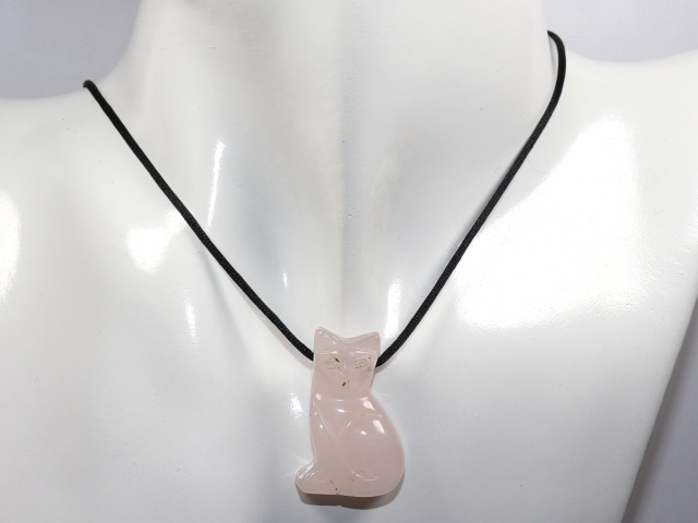 Preview: Rosenquarz mit Band oder Silber 925