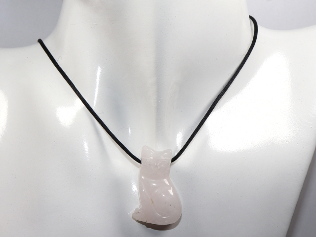 Preview: Rosenquarz mit Band oder Silber 925