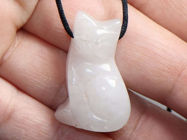 Rosenquarz mit Band oder Silber 925