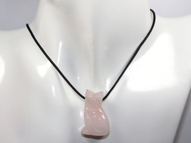 Preview: Rosenquarz mit Band oder Silber 925