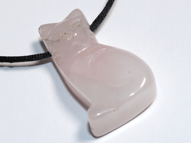 Preview: Rosenquarz mit Band oder Silber 925