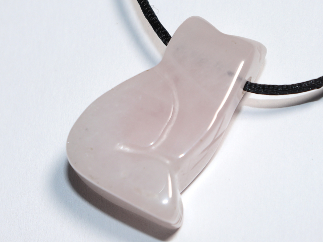 Rosenquarz mit Band oder Silber 925