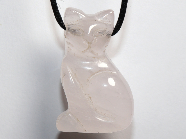 Preview: Rosenquarz mit Band oder Silber 925