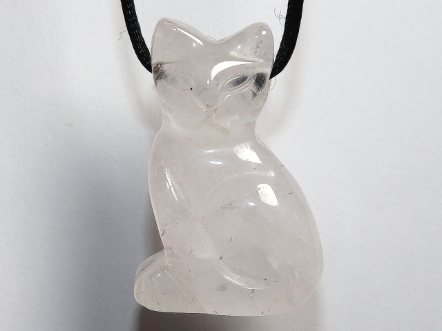 Preview: Rosenquarz mit Band oder Silber 925